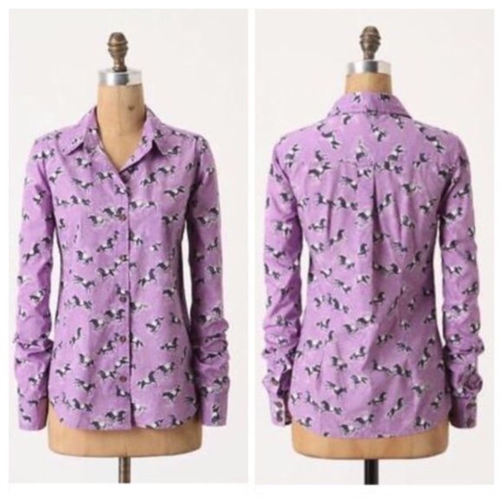Anthropologie Odille Tarpan Button-Down Shirt